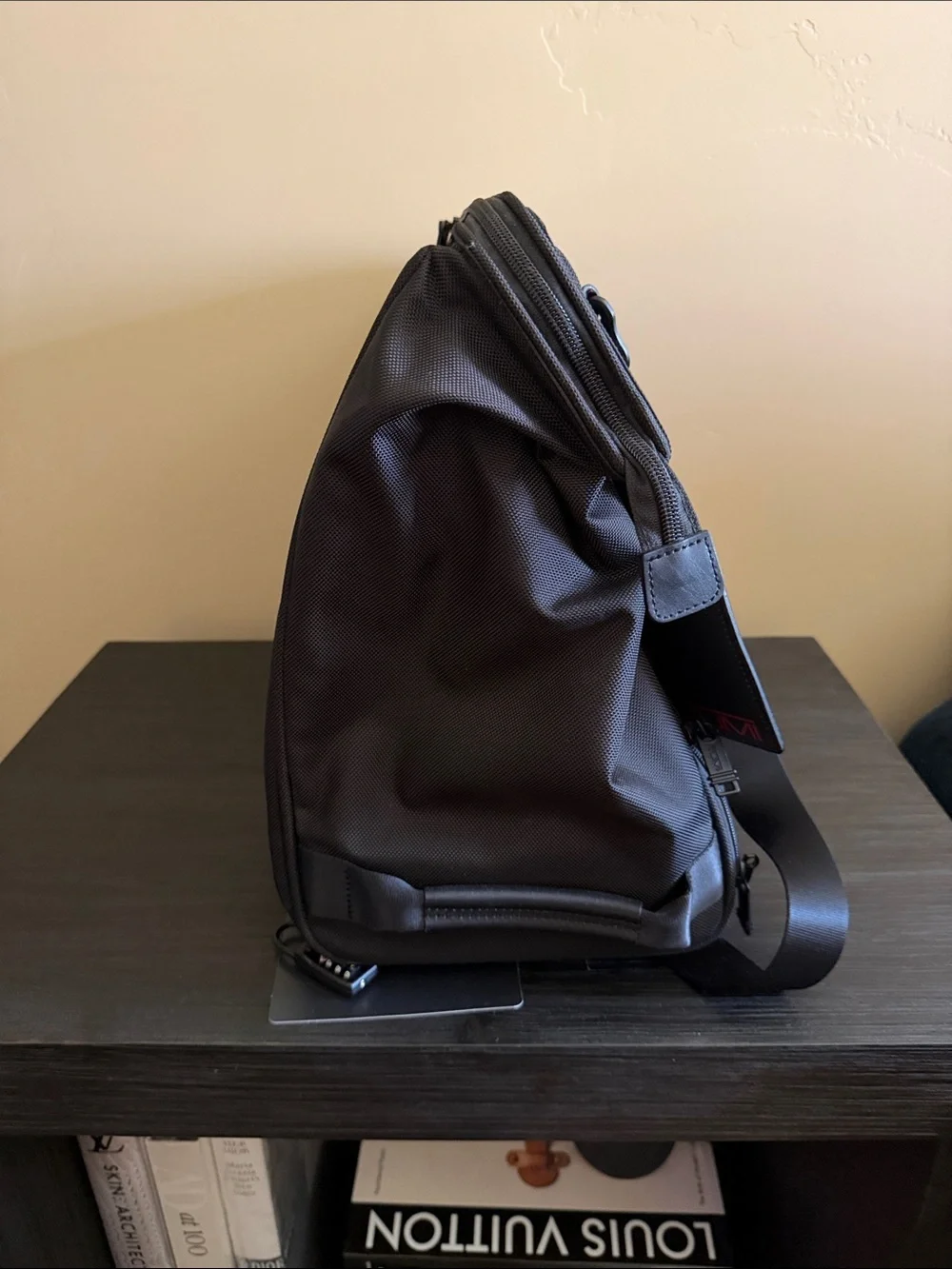 Tumi Black Nylon Framed Soft Duffel